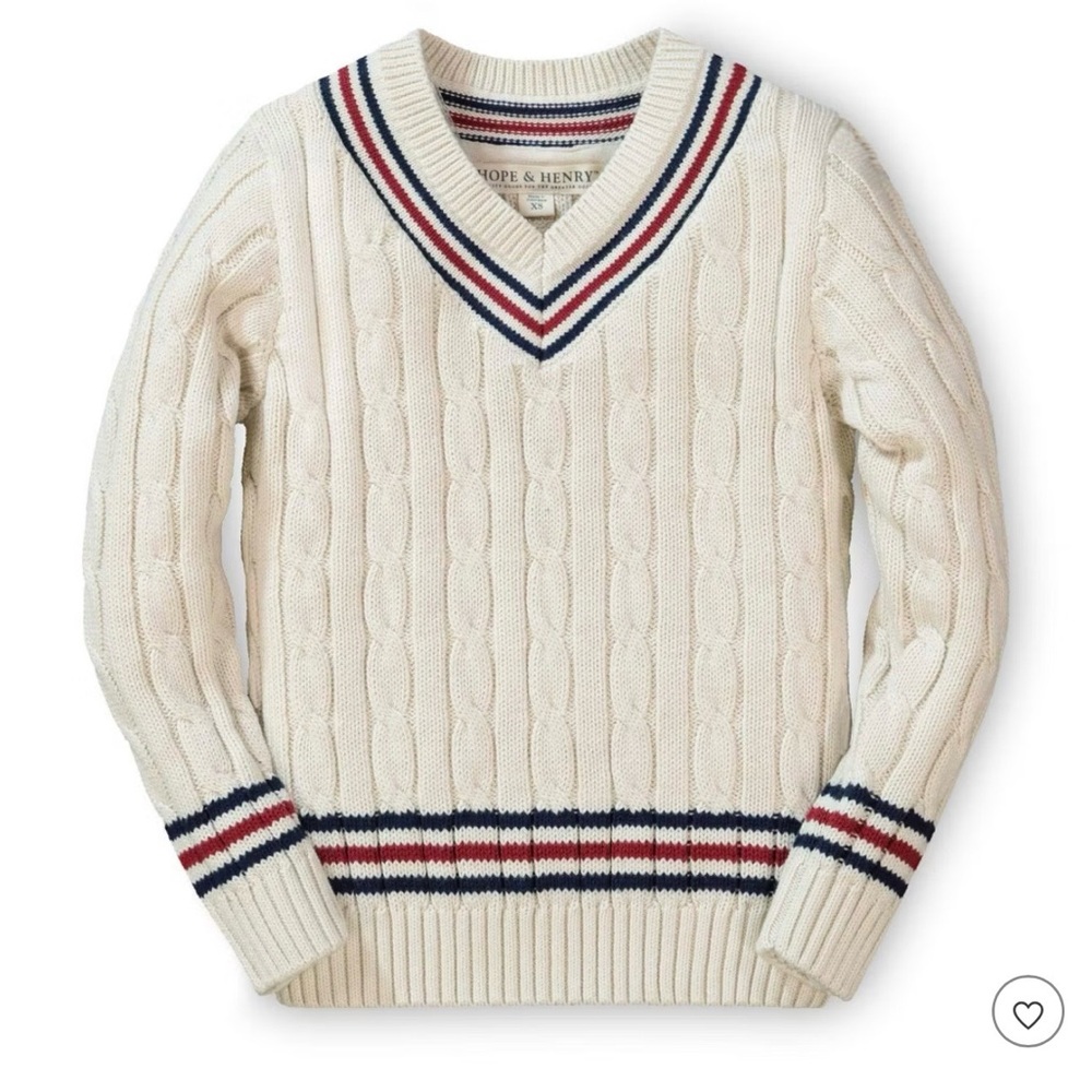 Hope & Henry V-Neck Tennis Sweater | Infant 🤍